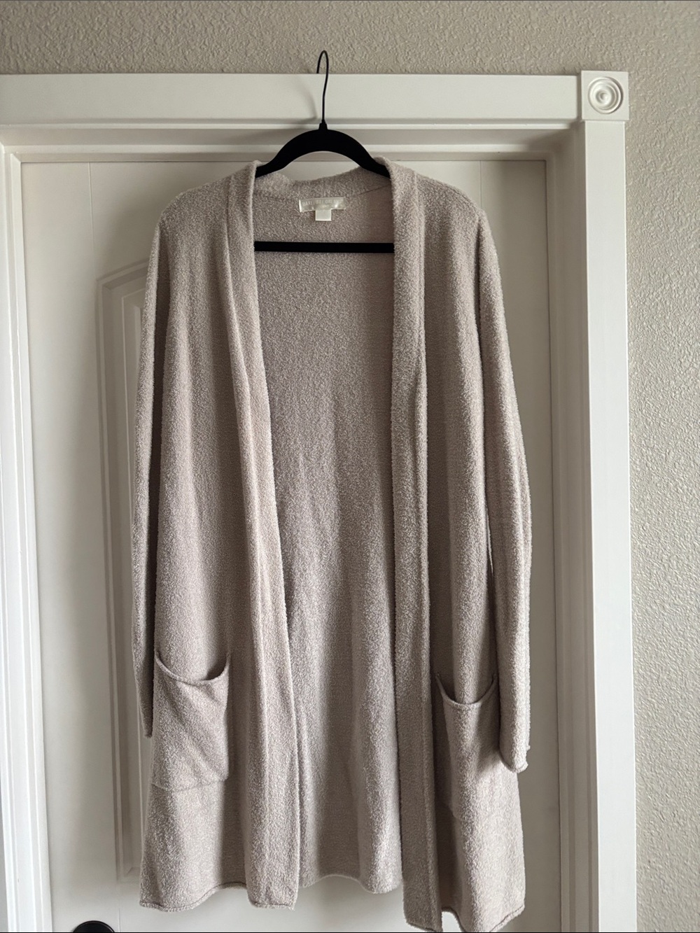 Barefoot Dreams Light Taupe Open-Front Cozy Cardigan